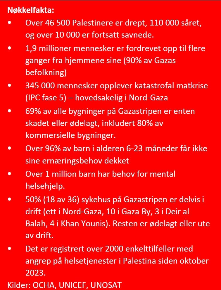 Bilde med oppdaterte tall fra Gaza.